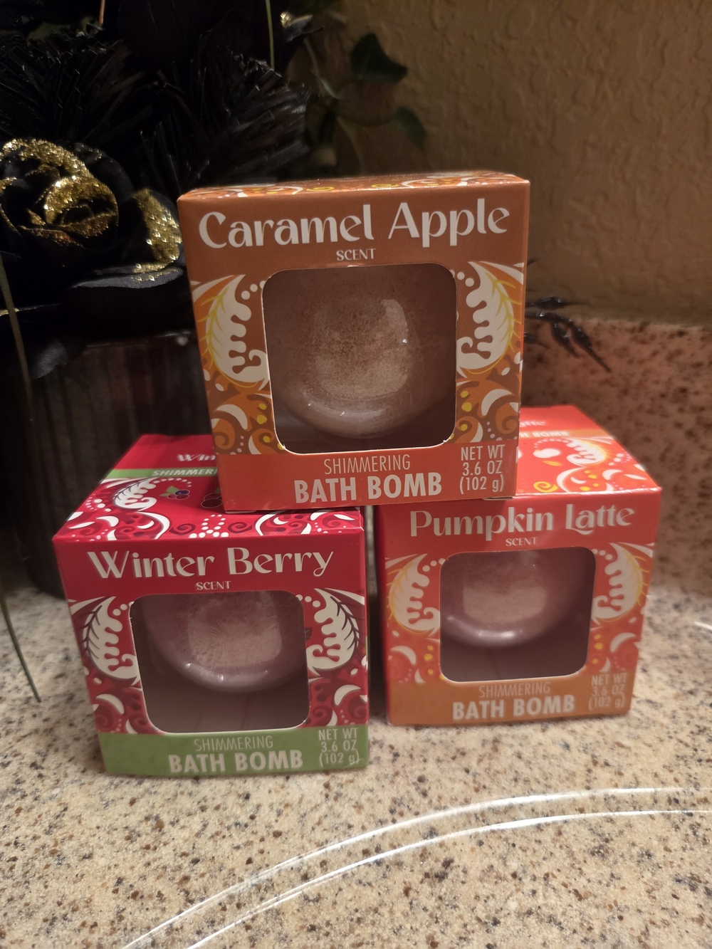 3 Shimmering Bath Bombs